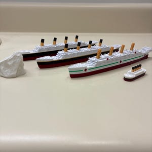 タイタニック号　3点セット RMSタイタニック号模型3点セット + ブリタニック号＆オリンピック号