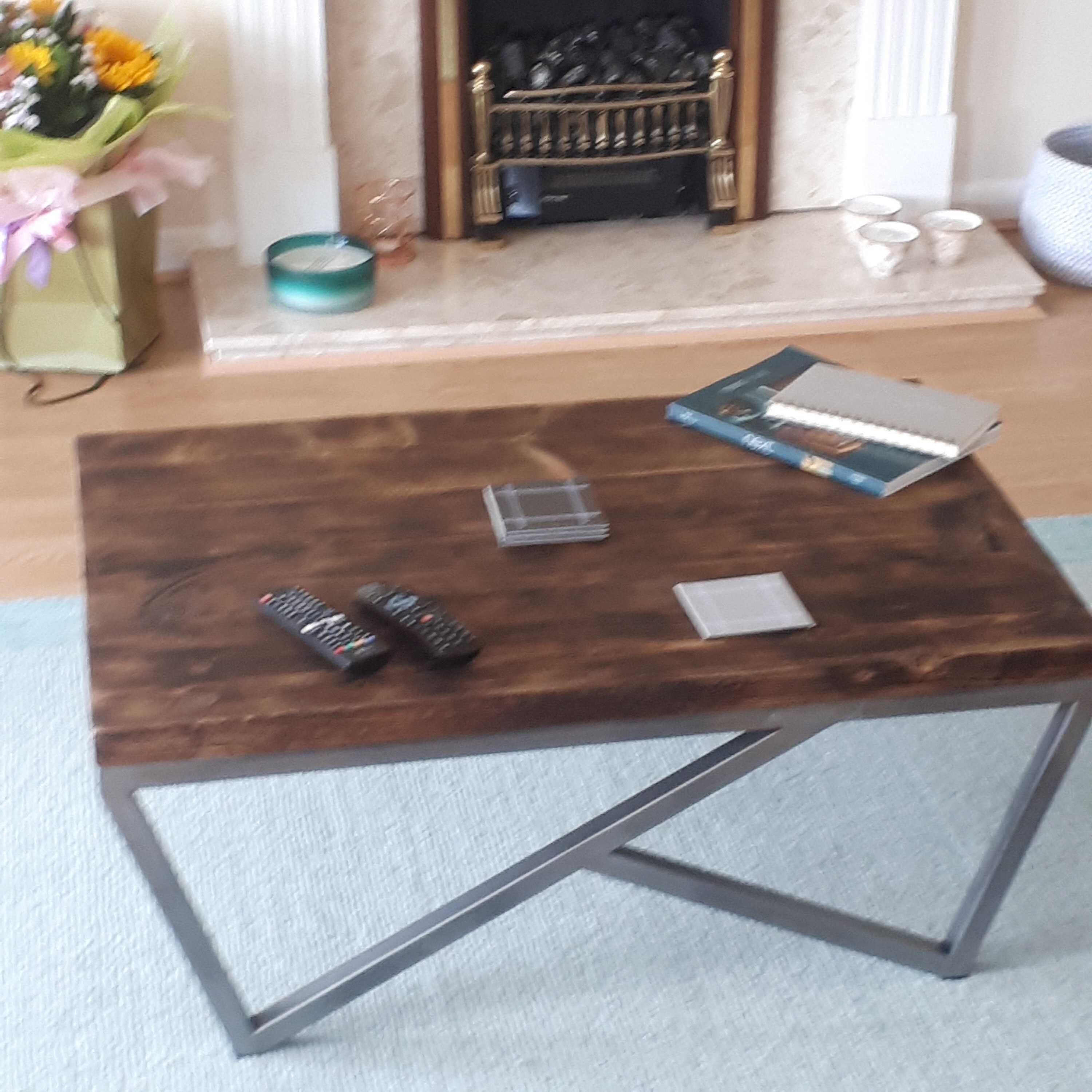 Industrial dining table with chairs