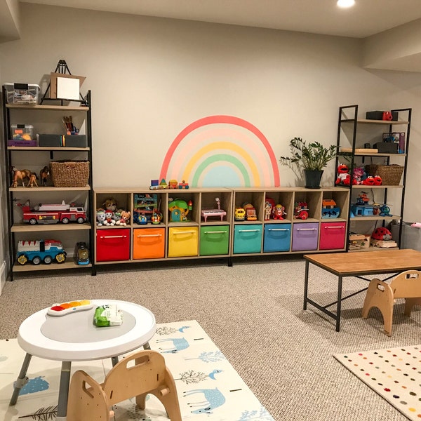 Mural Colorful Rainbow Wall Sticker, Plastic-free Wall Sticker - Etsy