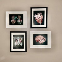 Floral Lungs II Respiratory Anatomy Print of Oil Painting - Anatomical ...