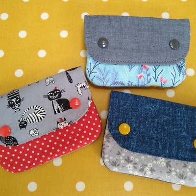 Two Pocket Wallet PDF Sewing Pattern digital Delivery: - Etsy