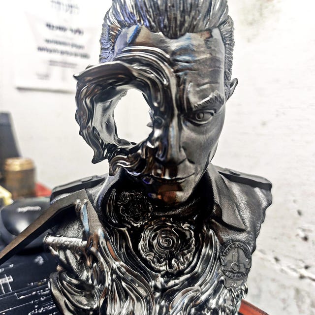 ターミネーター バスト T-1000 スタチュー、リキッドメタルエフェクト