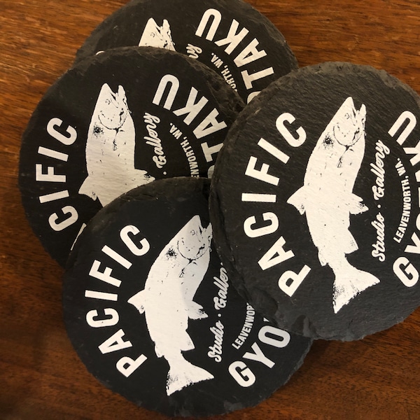 Personalized Name Coasters Set of 4, Family Name Slate Coasters for ...