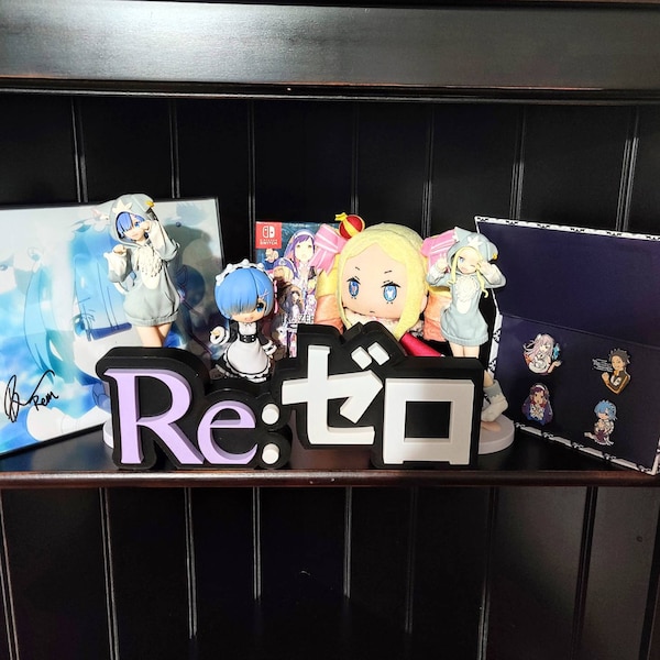 3D Re:zero Anime Display Sign - Etsy