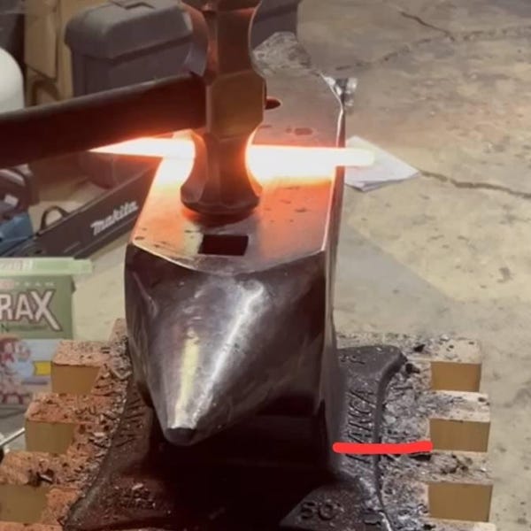 Professional Blacksmith Rounding Hammer – 2lb Forged Steel Hammer ...