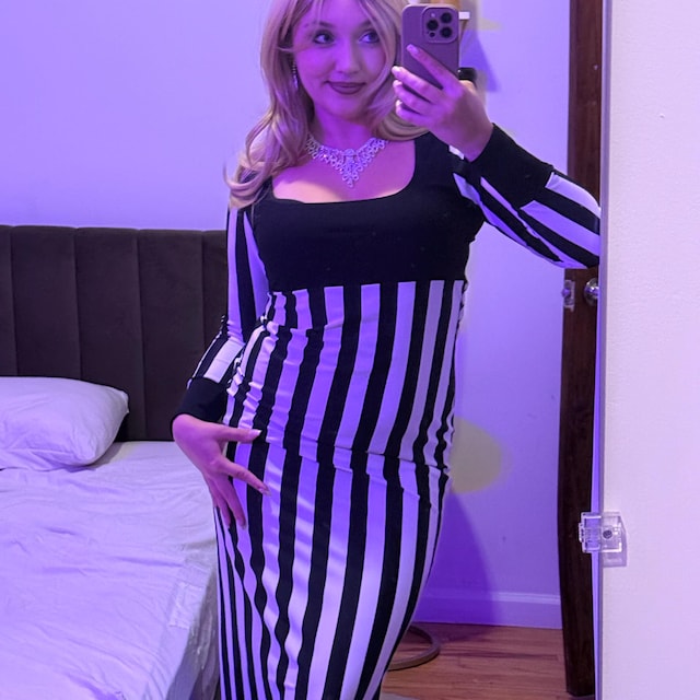 blue dress for baby girl Carlyle Striped Maxi