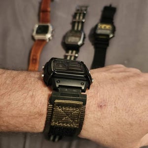 PLA製腕時計ストラップアダプター、複数色、AE1000、AE1200、W-800対応