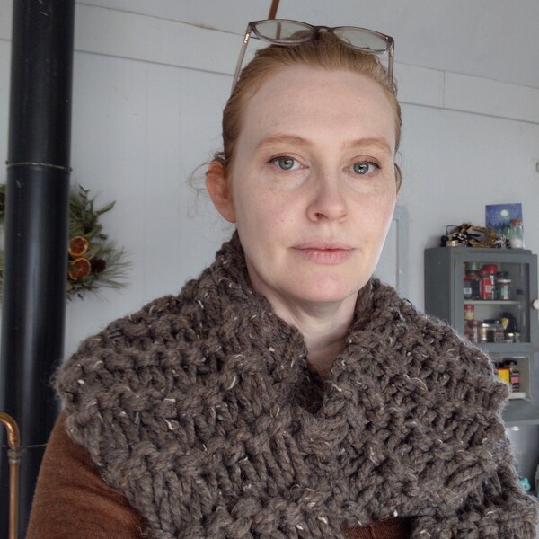 Snood / Écharpe Outlander Sassenach Bleu Roi Clan Fraser - Laine Mélangée, Fabriqué En France, NEUF