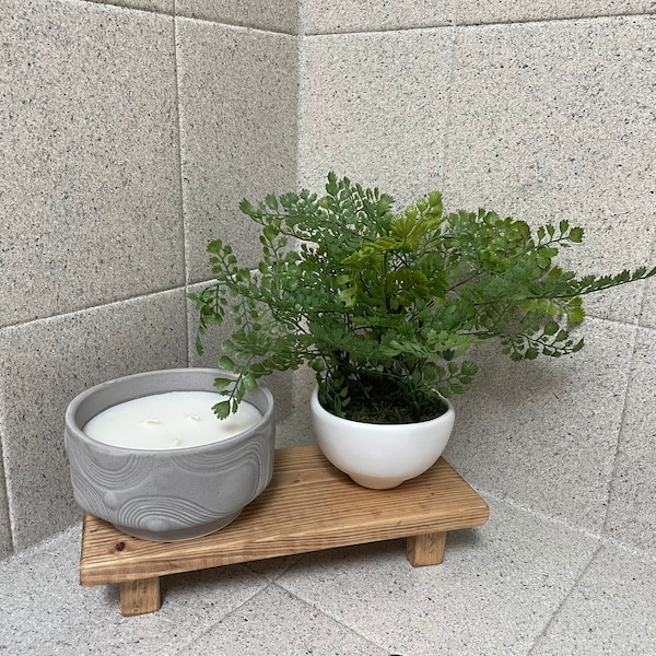 Rustic Wood Riser | Farmhouse Riser | Plant Stand | Tabletop Riser ...