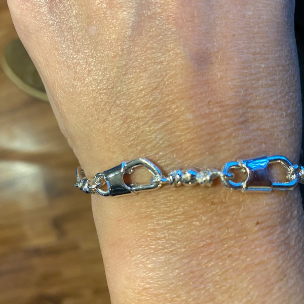 ACTS Bracelet Sterlng Slver Fshers of Men Bracelet HEAVY LNK - Etsy