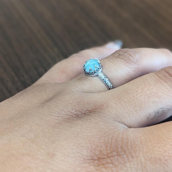 Roxy Ring - Beautiful Gothic Vintage Sterling Silver Floral Band Ring ...