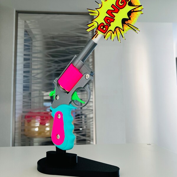 Pop Roll Revolver POPART REVOLVER - BANG- 3D Sculpture - - Etsy