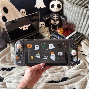 Starry Forest Halloween Nintendo Switch 2 Case, Kawaii Dog Cat