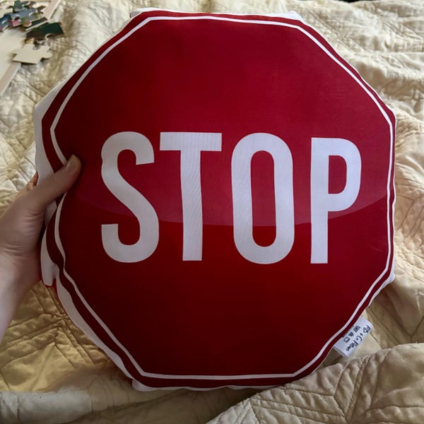 Stop Sign & Traffic Light Pillow, Kids Room Decor - Etsy