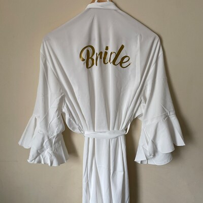 Personalized Ruffle Robe Custom Bridal Robe Wedding Robes - Etsy