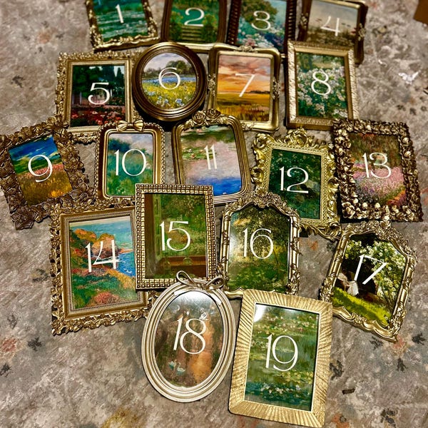 Monet Garden Wedding Table Numbers 1-25: Eclectic Digital Download - Etsy