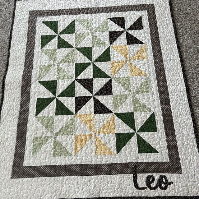 風車ベビーキルトパターン、初心者向け簡単、ミニサイズ、チャーム