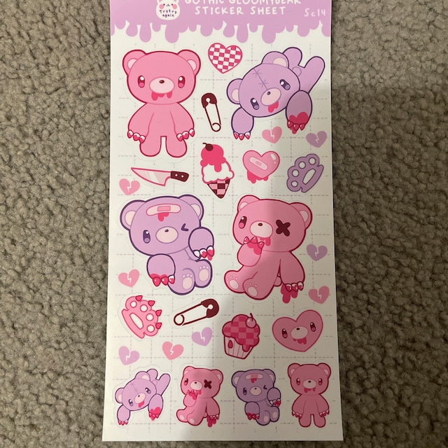 1 sheet Prismatic Bear Stickers Shiny stickers with - Depop
