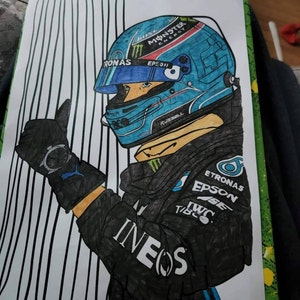 NEW SET Formula 1 Colouring Pages // Set of 5 F1 Printables, Lando ...