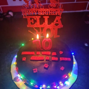 AFL Football Cake Topper Womens Girls Birthday Name Age