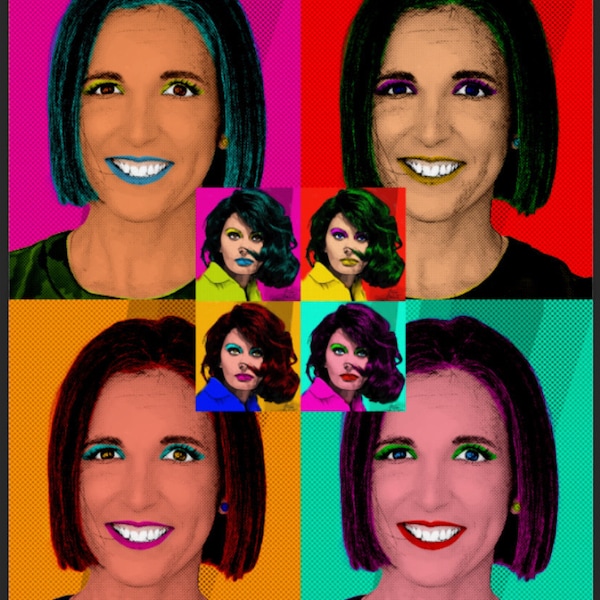 Custom Pop Art Portrait Inspired by Warhol Style – Colorful Modern ...