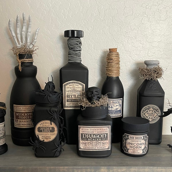 Halloween Potion Bottle Label Printables, Apothecary, Vintage, Witch ...