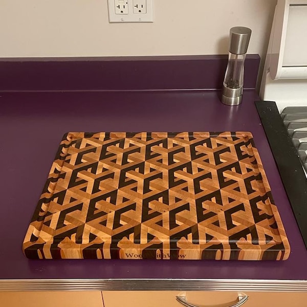 Interlocking Cubes Cutting Board - Etsy Australia