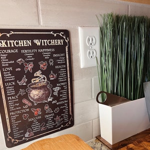 Rules of the House Witchery Green Witch Kitchen Vintage Retro Styled ...