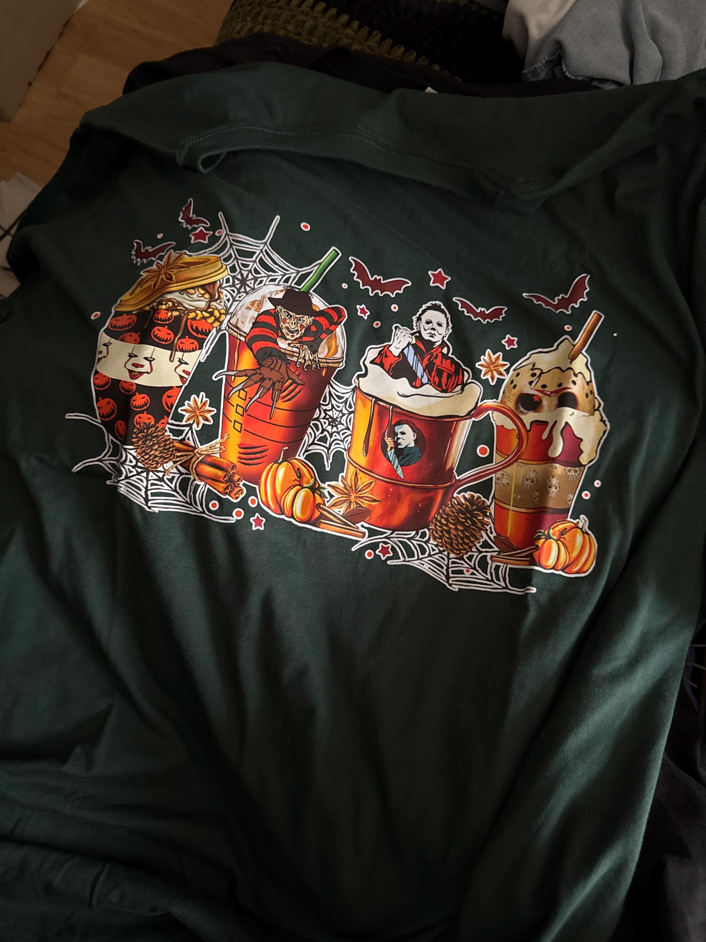 Skeleton Coffee Cups Sweatshirt, Coffee Cups Sweatshirt, Skull Coffee Cup Sweatshirt, Skeleton Halloween Sweatshirt, Coffee Lover Sweatshirt