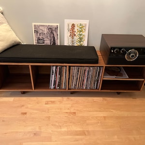 Vinyl LP Storage Bench Lo-Fi edition with Mid Century Modern Stylings –  Pete Deeble Furniture