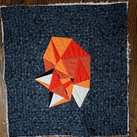 Sleeping Fox Paper Piecing Pattern - 16" X 16" Quilt Block - Digital ...