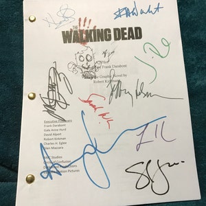 Walking Dead TV Script Screenplay Autographs Signed Andrew