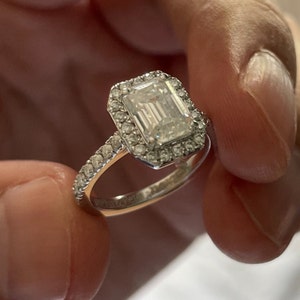 3MM Round Moissanite Open Notch Bubble Set Wedding Matching Band for ...