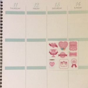 Mothers Day Planner Sticker Sampler, Mothers Day Stickers, Mom Planner ...