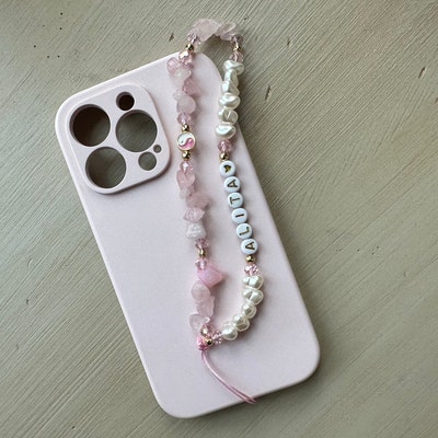 Goddiva Accessories Acrylic Rhombohedral Crystal Phone Strap - Multicolour Green