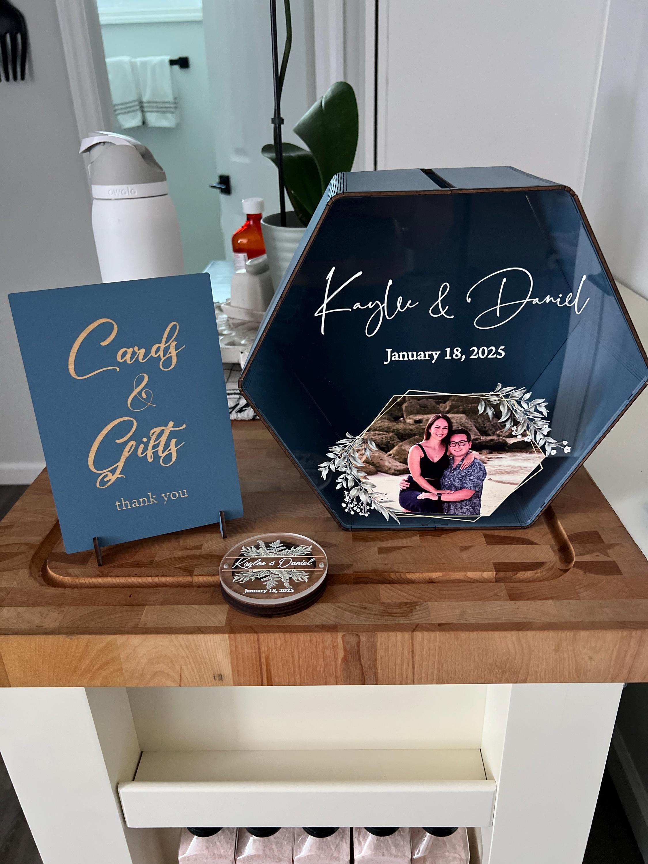 Personalisierte Hochzeitskartenbox mit Schlitz, Gewölbte Hochzeitsumschlagbox, Abschlusskartenbox, Hochzeitsgeschenkkartenbox, Hochzeitsspardose