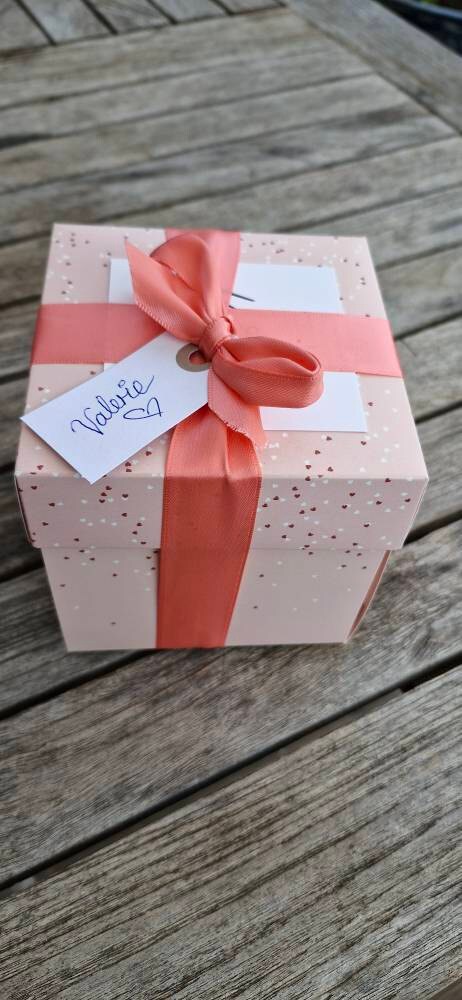 Birthday gift, explosion box pink, gift for girlfriend, wedding gift, personalized gift girlfriend