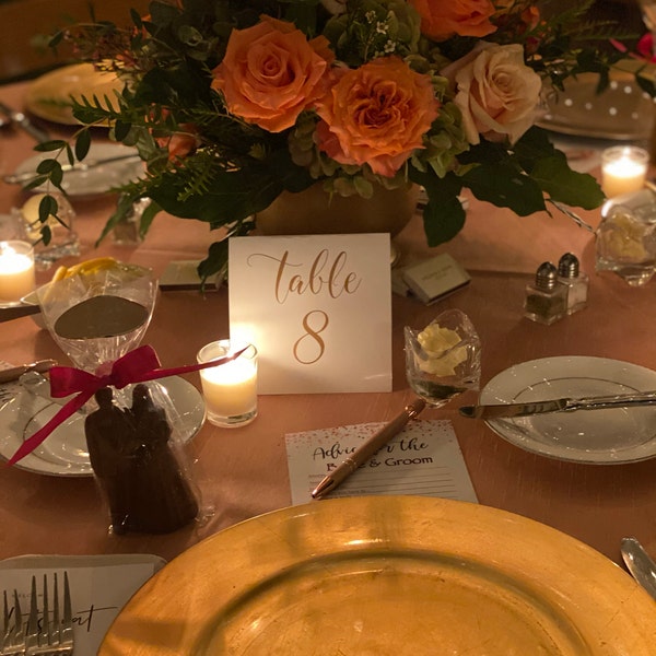 Gold Wedding Table Numbers 1–40 , Tented Table Numbers, Printable ...