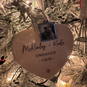 Engaged Ornament | Engagement Gift | Engagement Ornament | Couples Ornament | Engagement Announcement | Wedding Gift | Christmas Engagement