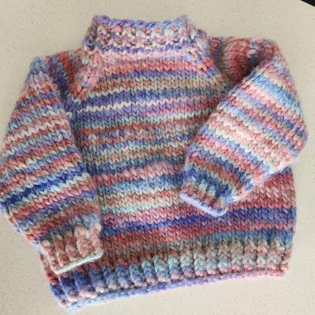 Adventure Sweater. Kids Raglan Super Chunky Knitting Pattern