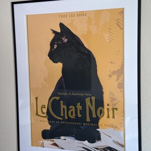 Le Chat Noir Poster – Vintage French Cabaret Black Cat Print - Etsy