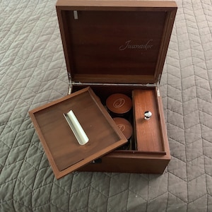 Hand Crafted Wooden Stash Box Humidor – 4 Strain Case with Combination Lock
