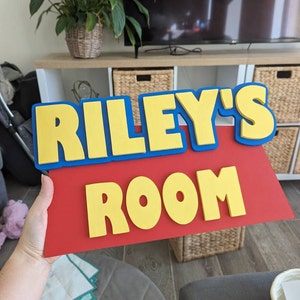 Toy Story Style Wooden Name Door / Wall Plaque / Sign - Etsy