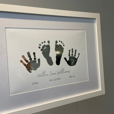 Daddy Footprint Poem Following in Your Footsteps Fathers Day Birthday ...