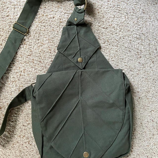 Leaf Backpack Book Messenger Bag ~ Renaissance Fair Leaf Backpack Book Messenger Bag ~ Renaissance Fair