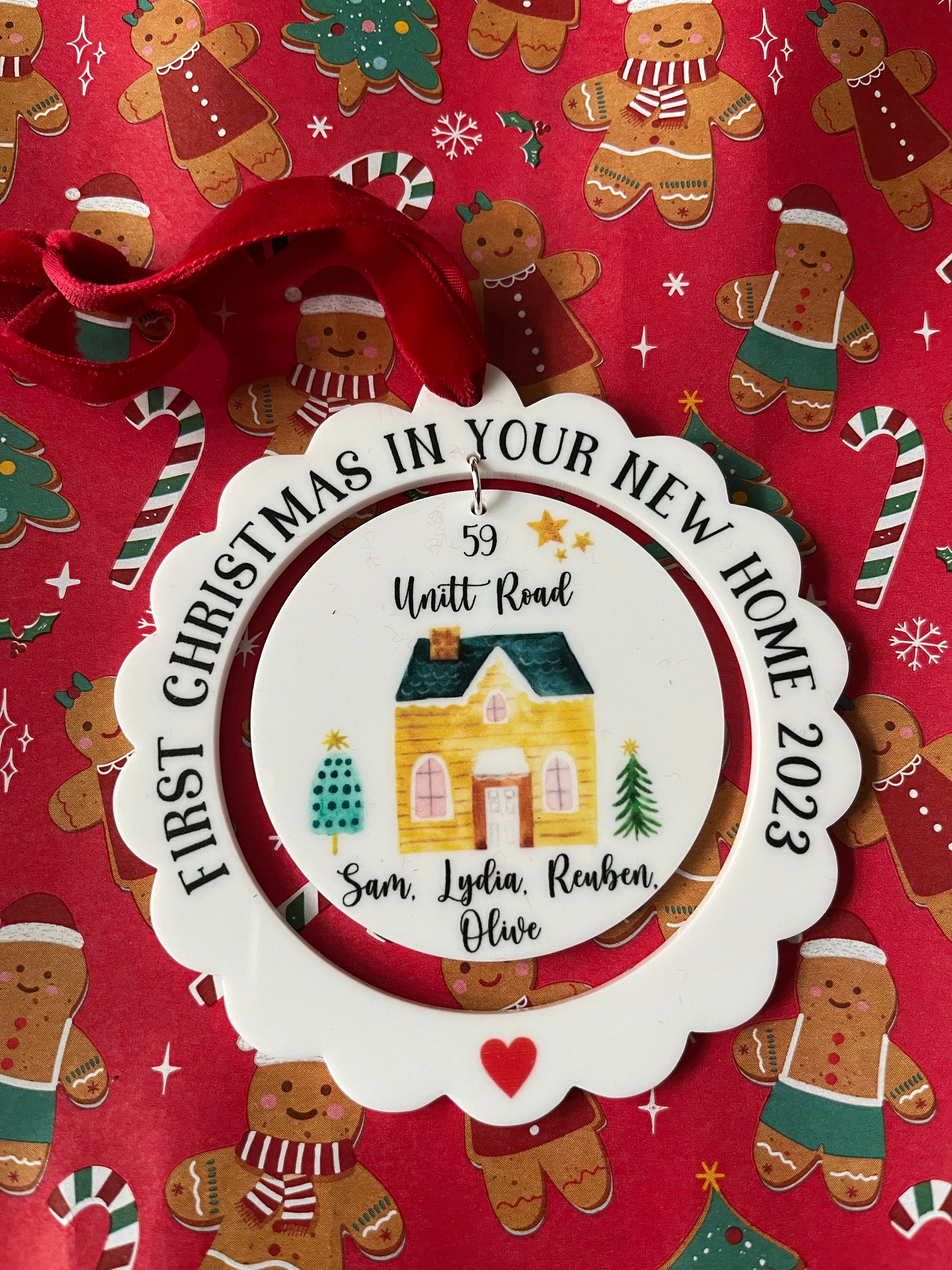 Christmas in our new home 2024, Personalised New Home Christmas Decoration, First Christmas In Our New Home Tree Ornament