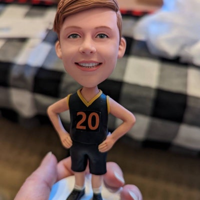 Boy With Doll Bobblehead - Custom Kid Gift Figurine main image 1