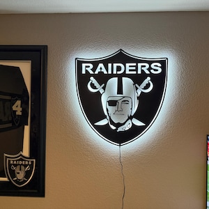 Las Vegas Raiders Lighted Sign, Las Vegas Raiders Led Light Sign, Las Vegas Raiders NFL Wall Art, Ulliminated C.Browns Sign, Metal Wall Art