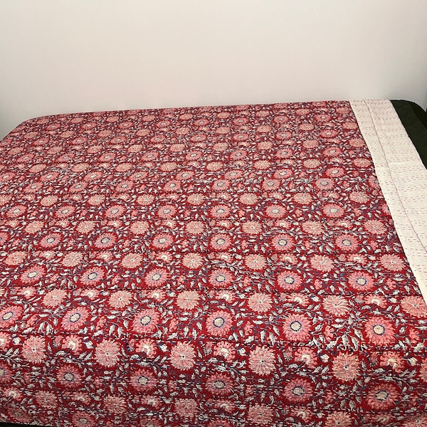 Purple King Patchwork Kantha Boho Bedspread Handmade Quilt Throw Blanket Hippie