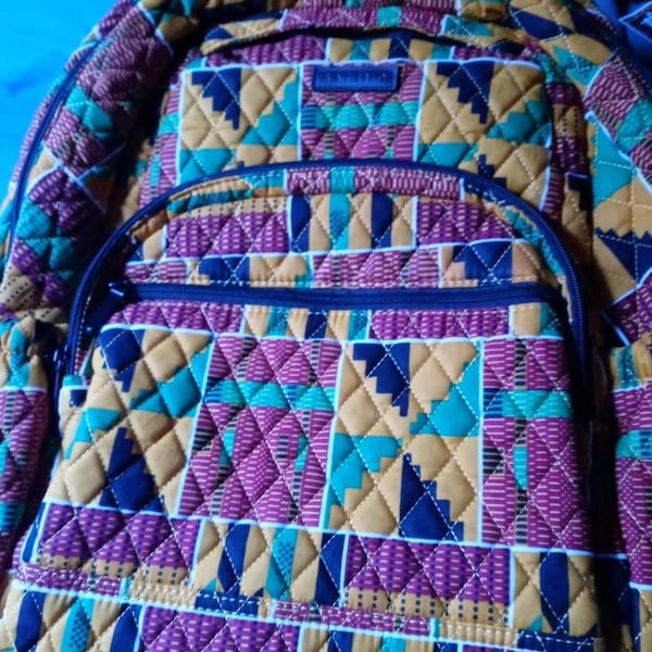 Kente African Pattern Print Backpack main image 1